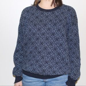 Blue Vintage Oversized Sweater